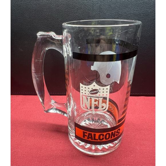 Vintage Heavy Glass Beer Mug Atlanta Falcons NFL Football 12 oz. - Picture 4 of 8